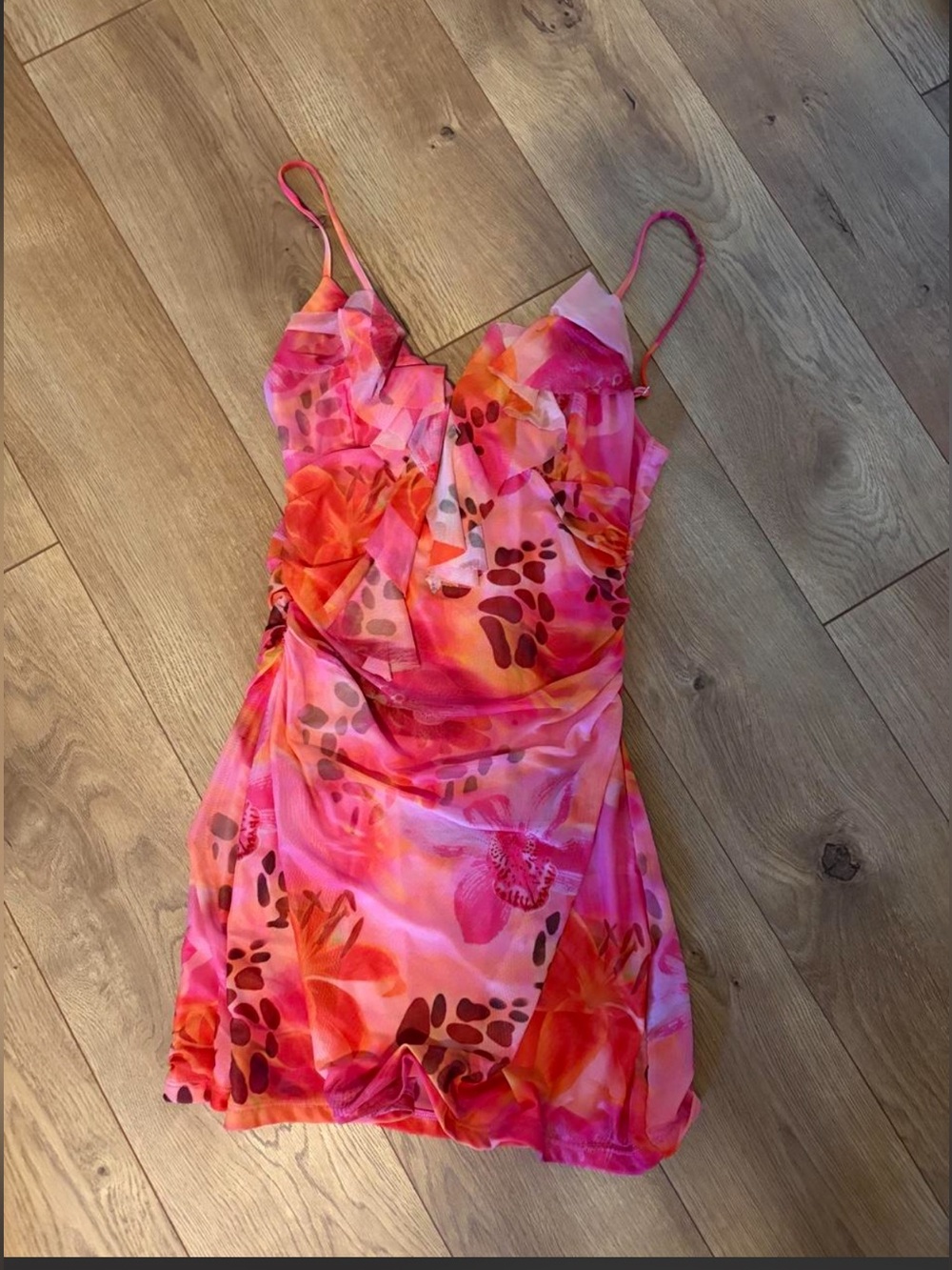 White Fox floral mesh dress